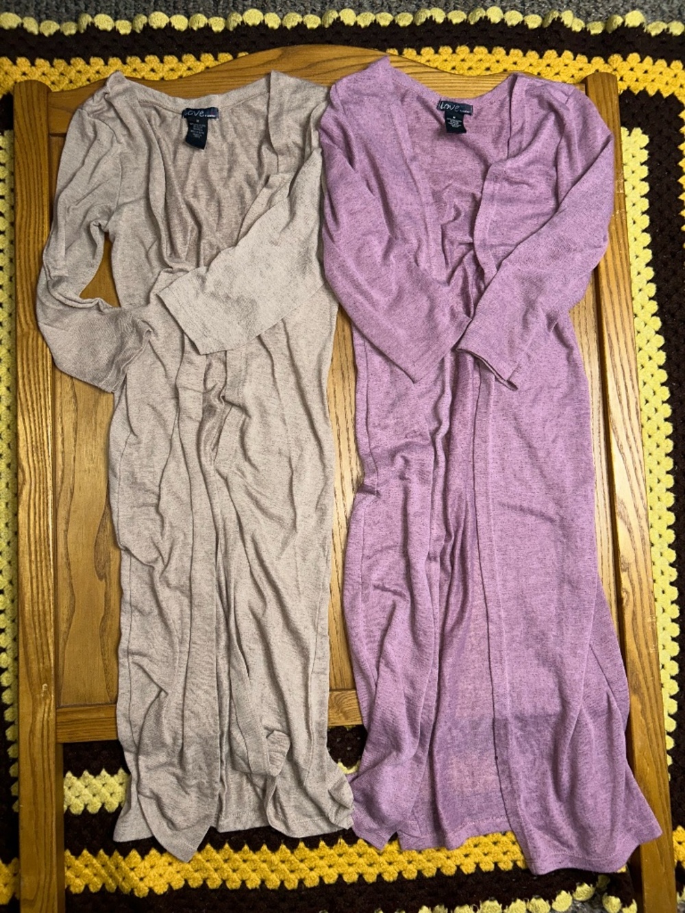 Pink and Tan Cardigan Size M from Love